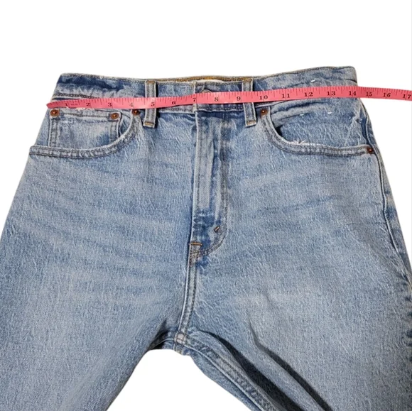 Abercrombie & Fitch 90's Relaxed Blue Jean High Rise Women's Size 27 / 4 LONG - Picture 8 of 11